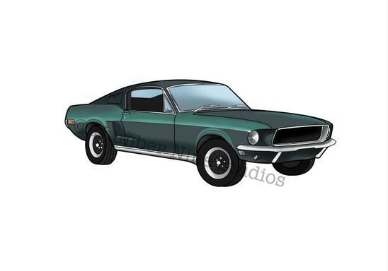 From the classic 1970 film: Bullitt. Artwork print available in a range of sizes: A5, A3, A1 and A0.